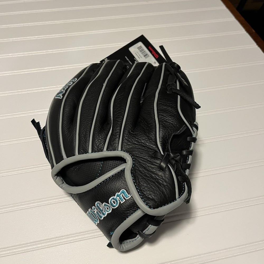 Wilson A500 Siren 12" Youth Infield Fastpitch Softball Glove black NEW LHT - Picture 7 of 8